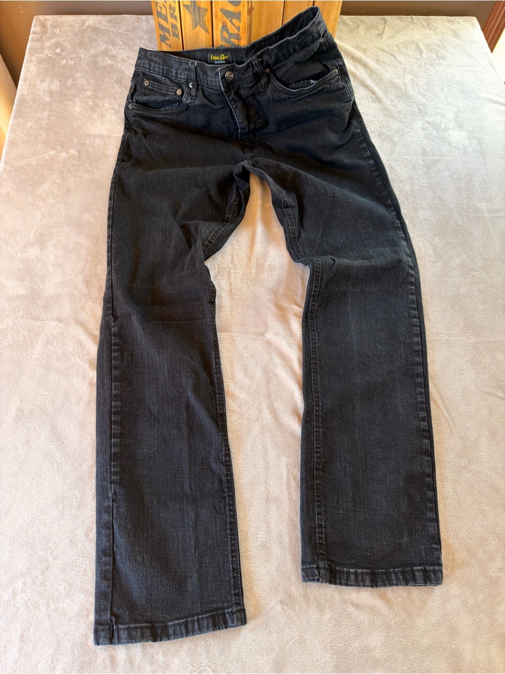 Urban Star - Classic Straight Fit Stretch Men’s Black Jeans (34x34)